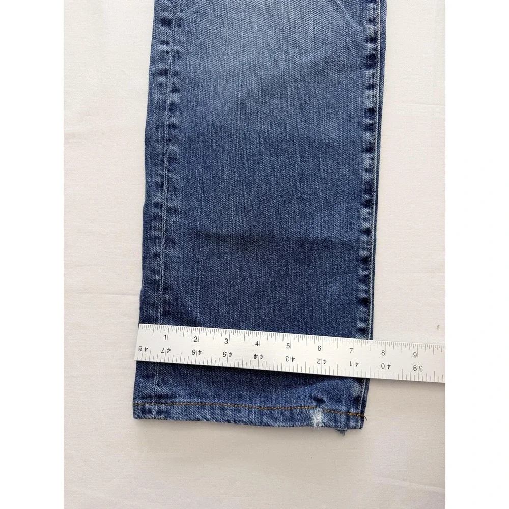 AG Adriano Goldschmied Straight Jeans Womens 26 Blue Wash Mid Rise Relaxed 26x30